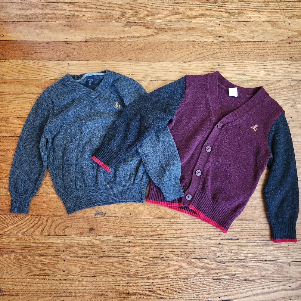 baby GAP V-neck Sweater and Cardigan Bundle Toddler Boys Size 2T